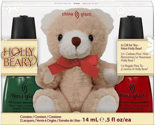 China Glaze Let It Snow Holly Bear-y