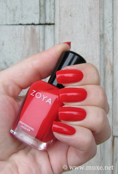 Electric red nail polish – Zoya in Maura ZP517 – Mari's Nail Polish Blog