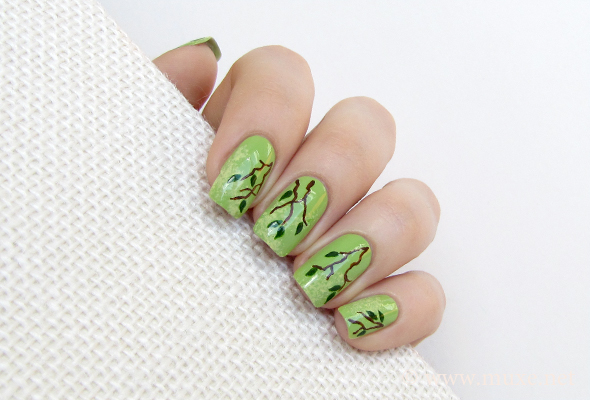Earth Day green nails