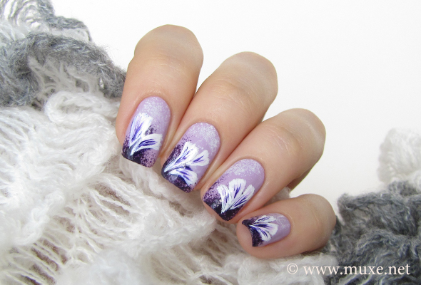 Iris flowers on nails